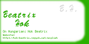 beatrix hok business card
